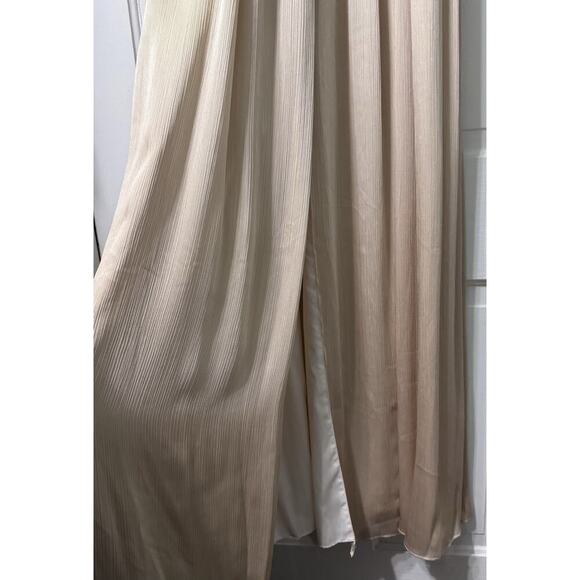 NWT Sachin Babi Champagne Full “Jessica” Maxi Gown Front Slit Size 4 - Picture 4 of 11